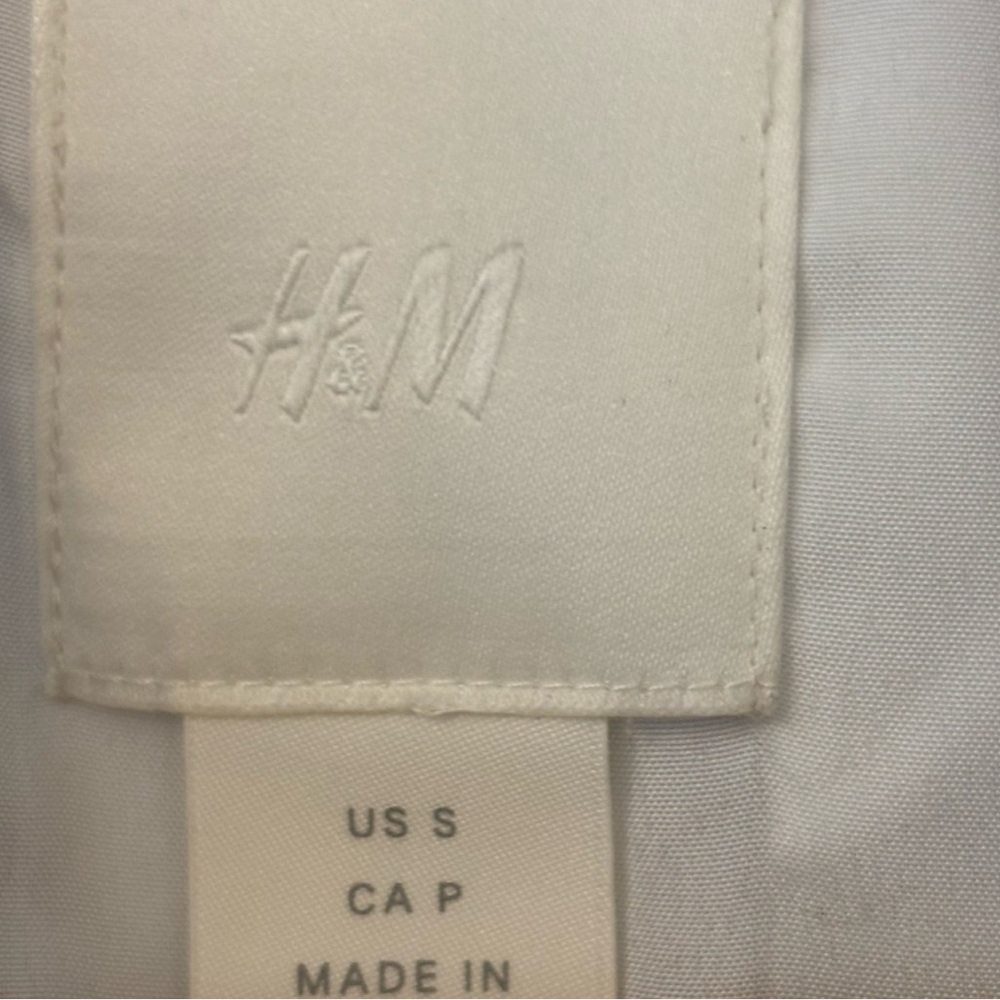 H&M Seersucker Like Striped Blazer | Size Small | Black & White - Picture 4 of 4